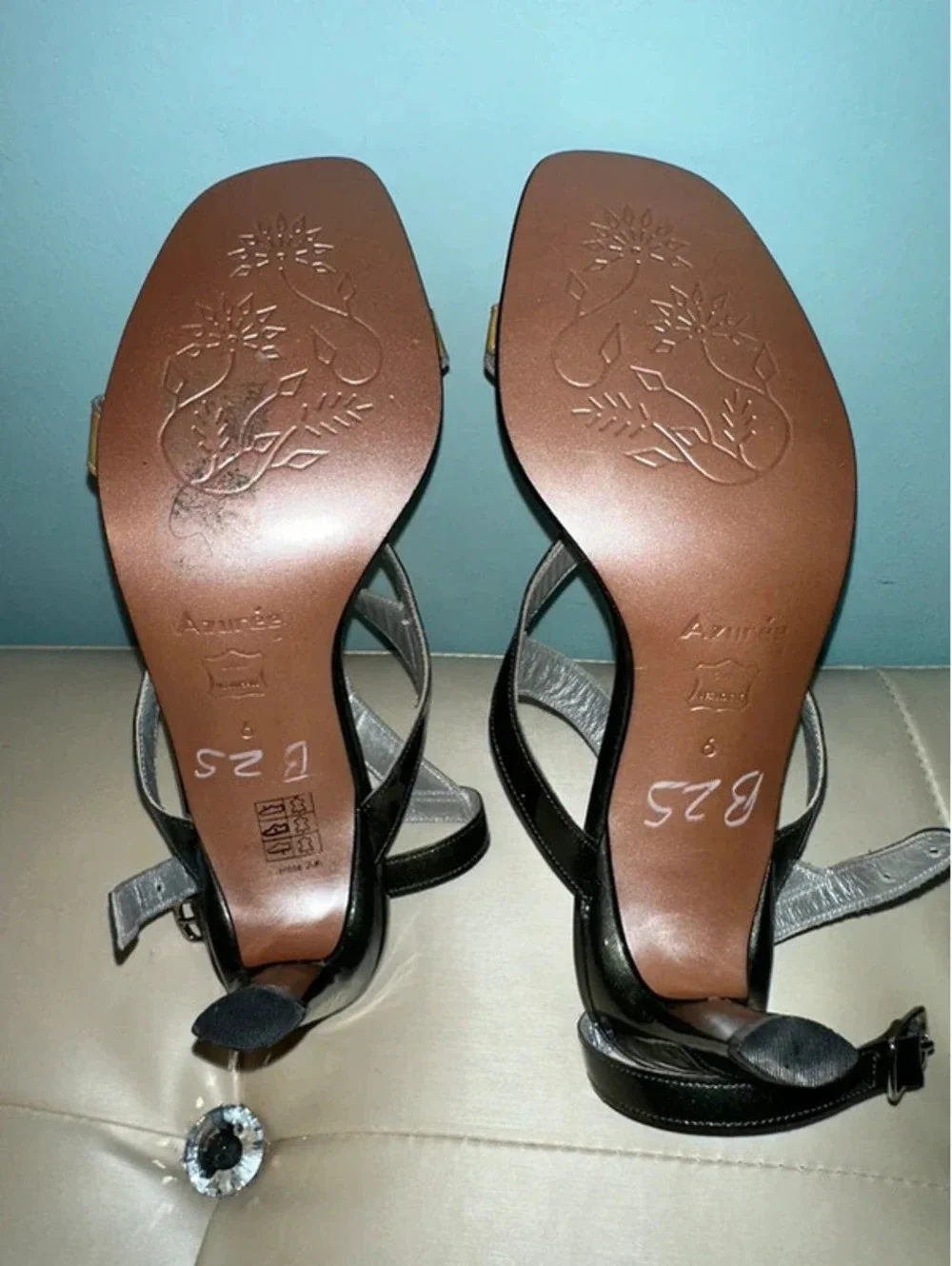 Vintage Azurée Cannes Strappy, High-Vamp Sandals France 6